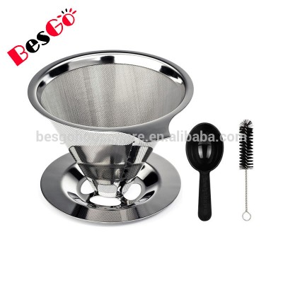 Permanent reusable metal filter coffee maker